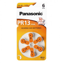 Panasonic Zinc-Air PR13 6-pack