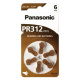 Panasonic Zinc-Air PR312 6-pack