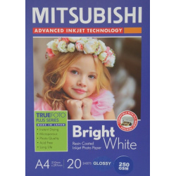 Mitsubishi RC Inkjet Photo Paper A4/21x29,7 cm Glossy 250 gsm (20 sheets)