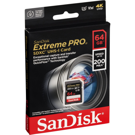 SanDisk Extreme Pro SDHC 64GB 170MB/s V30 U3