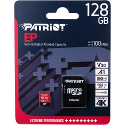 Patriot microSDXC, 128GB, Class 10, UHS-I, V30