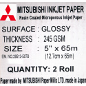 Mitsubishi Drylab 12.7 cm x 65 mtr. Glossy