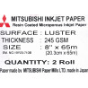 Mitsubishi Drylab Paper (BP) 20.3 cm x 65 mtr. Lustre