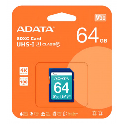 Adata Premier Pro SDXC 64GB Class 10 U3 V30