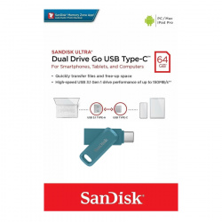 SanDisk Ultra Dual Drive Go 64 GB, Blue