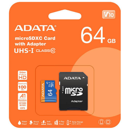 ADATA Micro SD 64GB class 10 + adapter