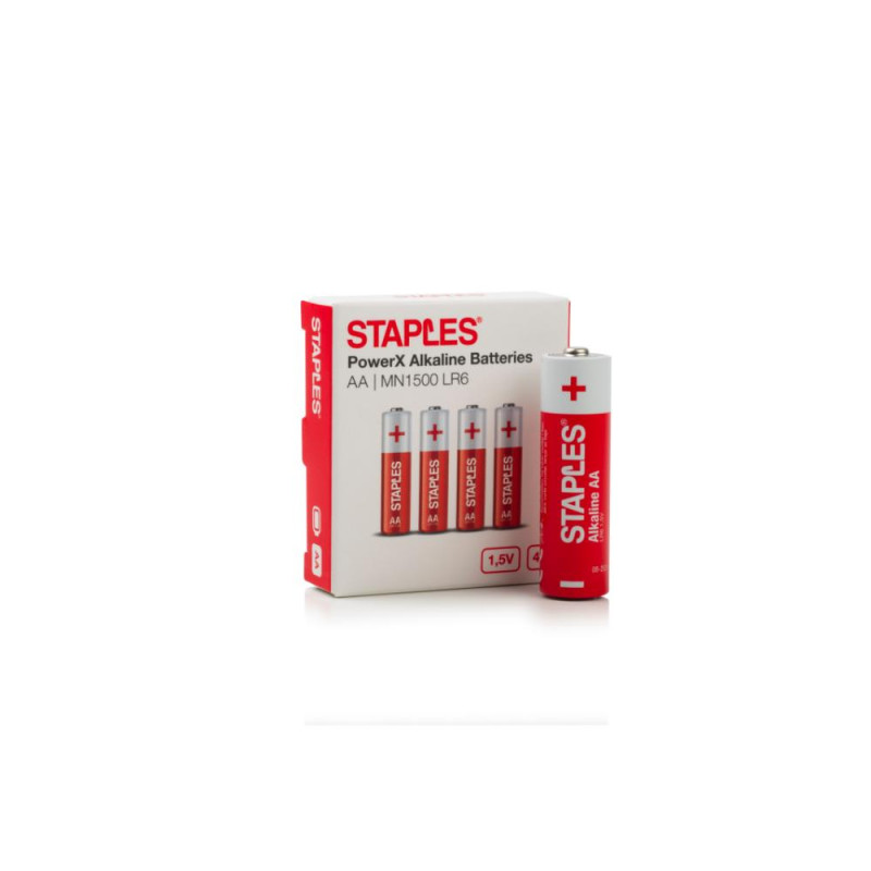 Staples PowerX AA 4-Pack