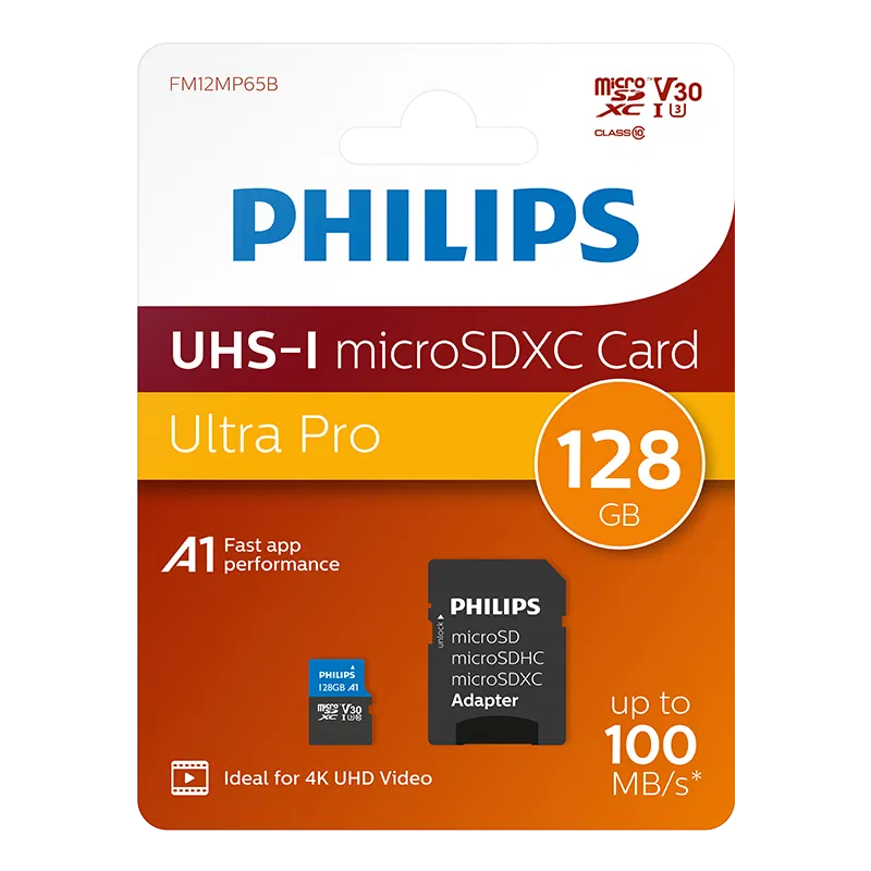 Philips Micro SDXC 128GB Class 10 UHS-I U3 incl. Adapter