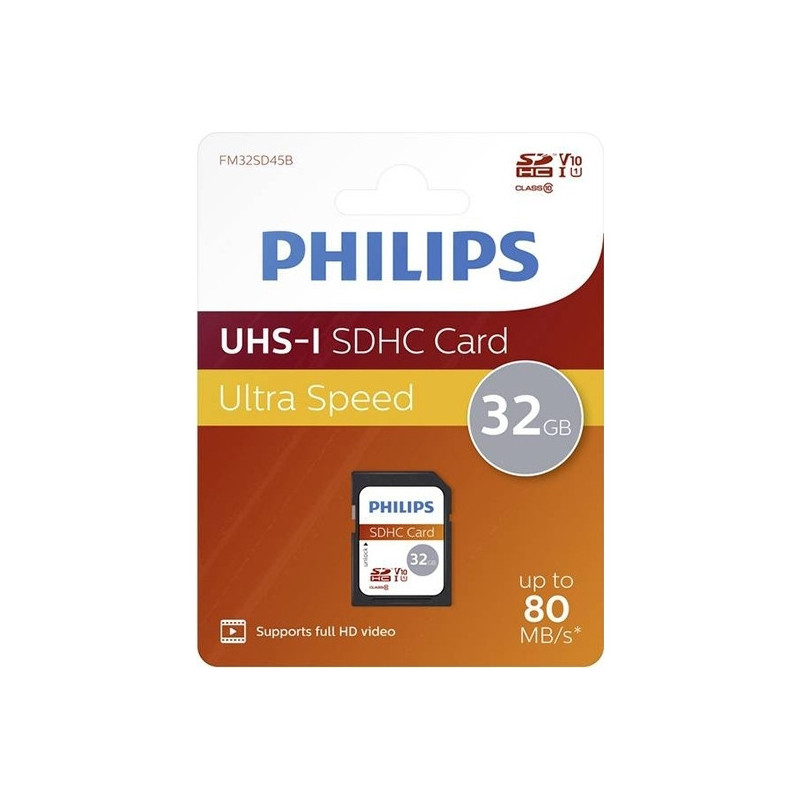 Philips SDHC 32GB Class 10 U1 V10 UHS-I
