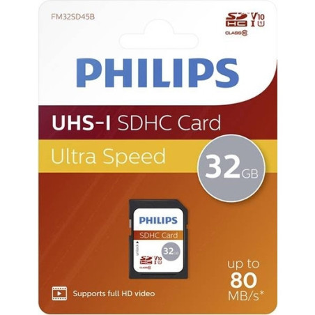 Philips SDHC 32GB Class 10 U1 V10 UHS-I