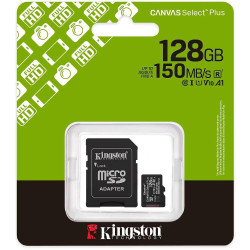 Kingston Canvas Plus microSDHC with adapter 128GB Class 10/UHS-I  SDCS/128GB