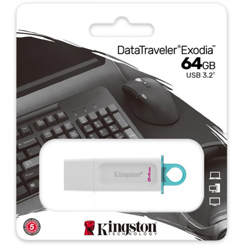 Kingston DataTraveler Exodia 64GB USB 3.0 white