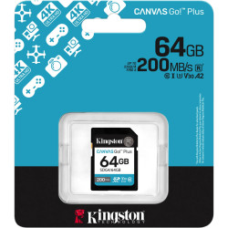 Kingston Canvas Go Plus SDXC 64GB U3 V30 UHS-I