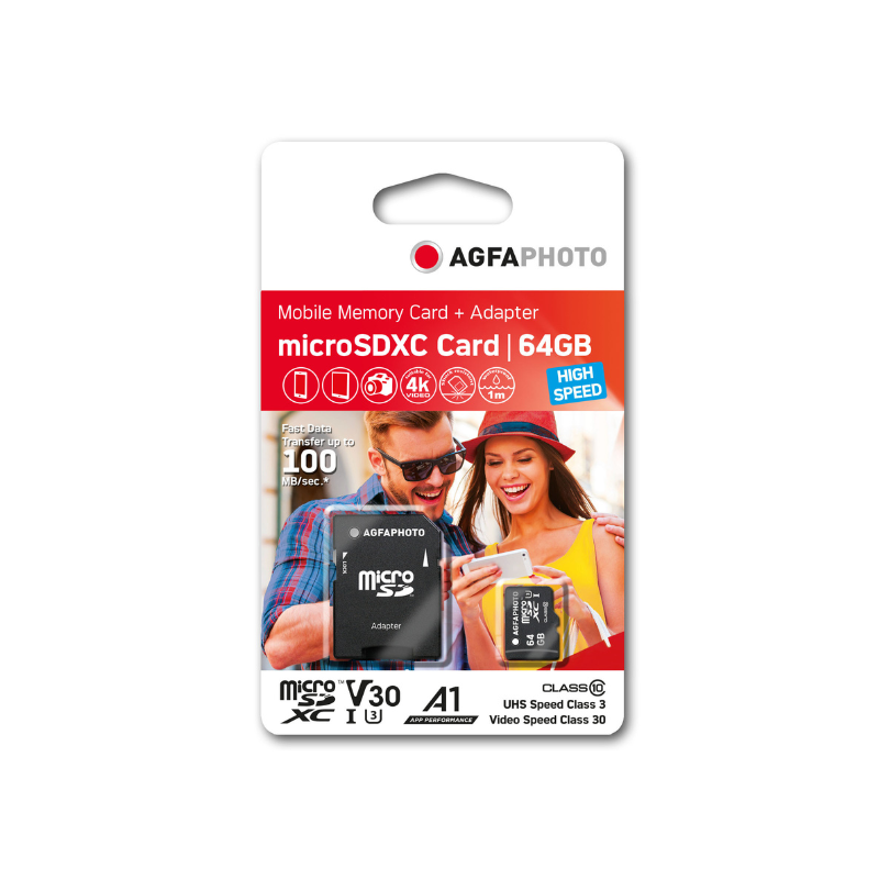 AgfaPhoto MicroSDXC 64GB High Speed Class 10