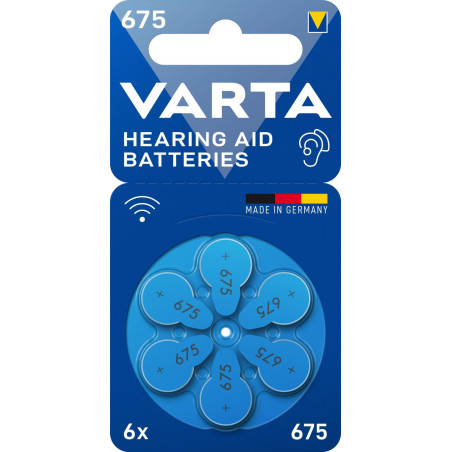 Varta Zinc-Air PR675 6-pack