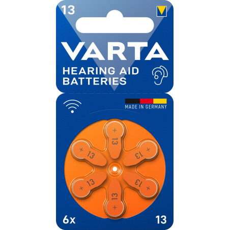 Varta Zinc-Air PR13 6-pack